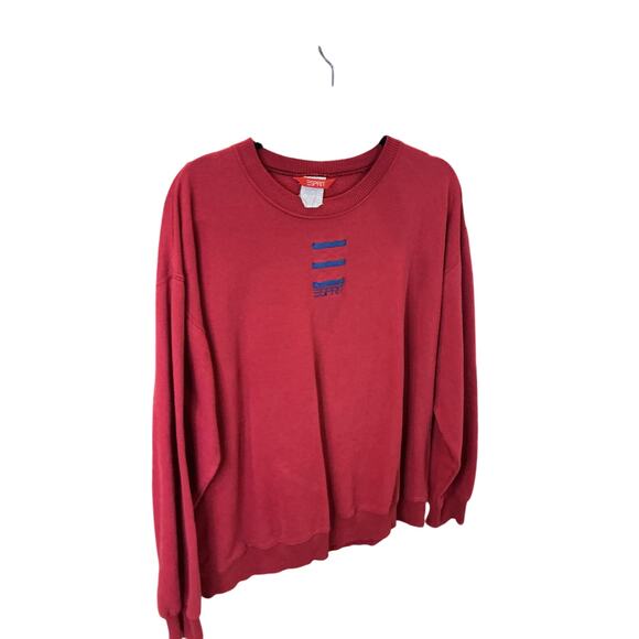 Esprit Vintage Red Pullover Sweatshirt Crewneck Casual Size L - Picture 2 of 8